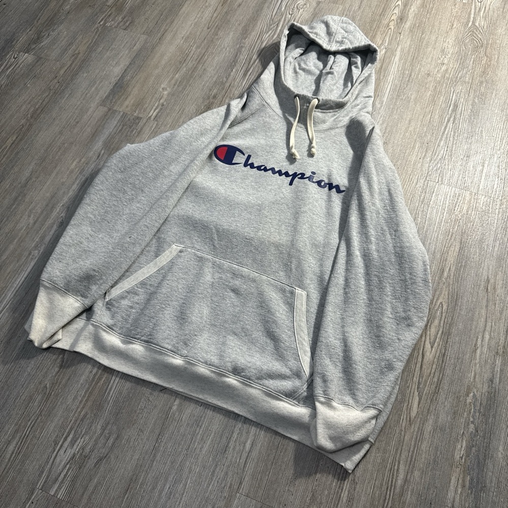 Champion Gray Crew Neck Sweater Classic Design